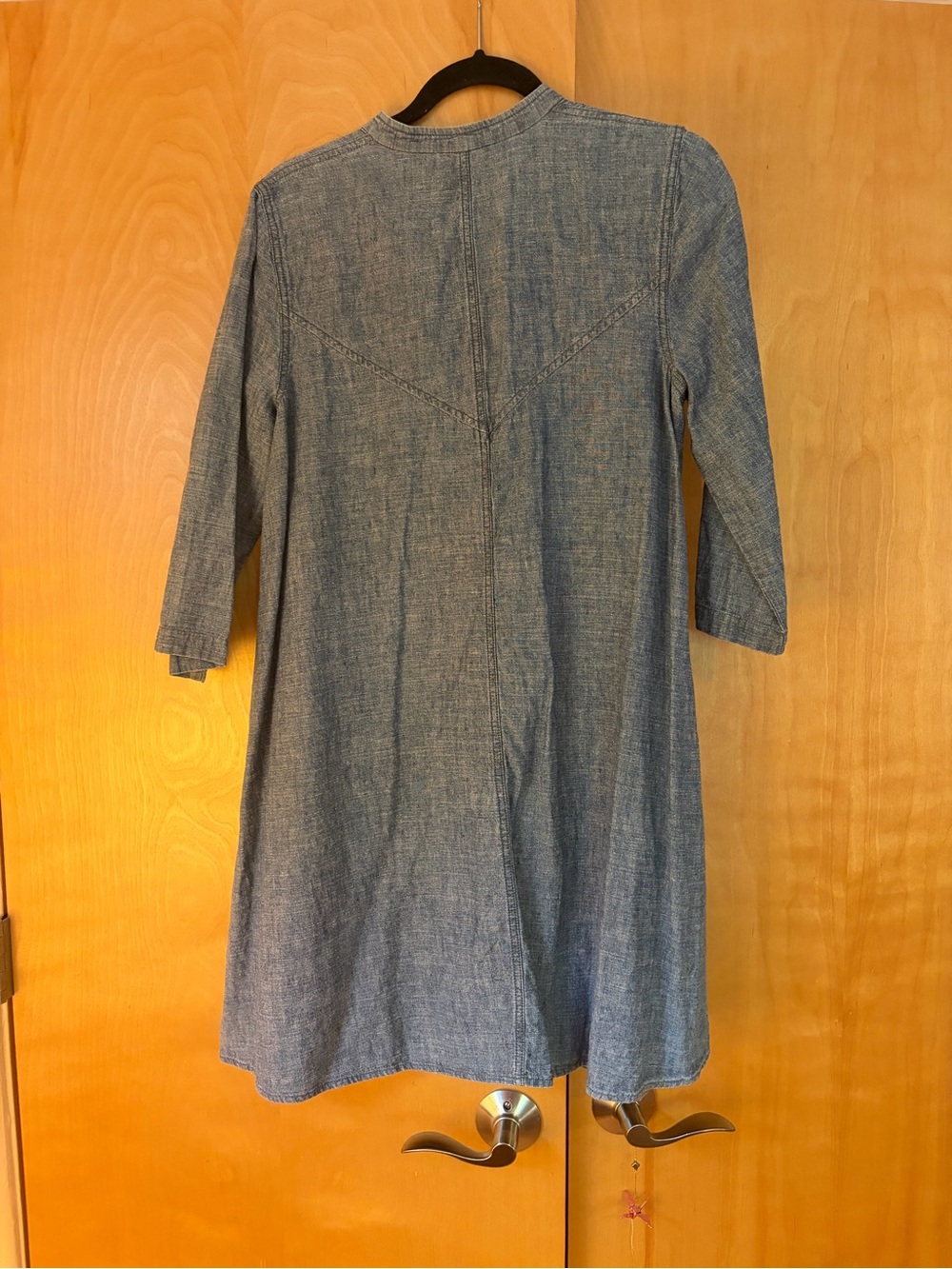 Eileen Fisher Denim Colored Tunic Dress - Picture 2 of 5